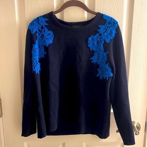 J Crew Crochet Merino Wool Sweater